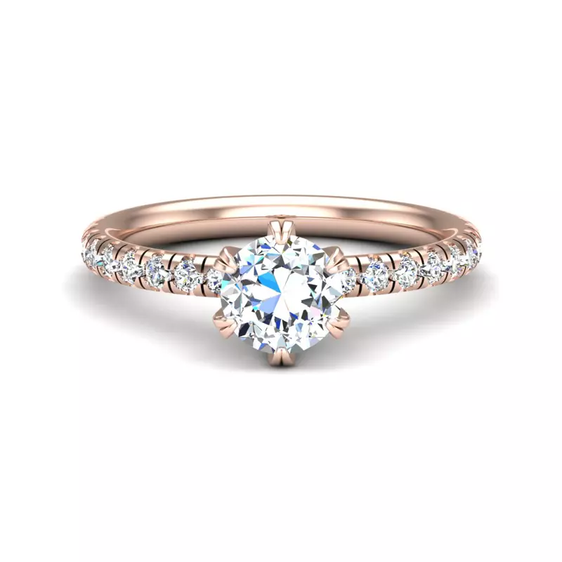 14K Rose Gold Bailey Engagement Ring