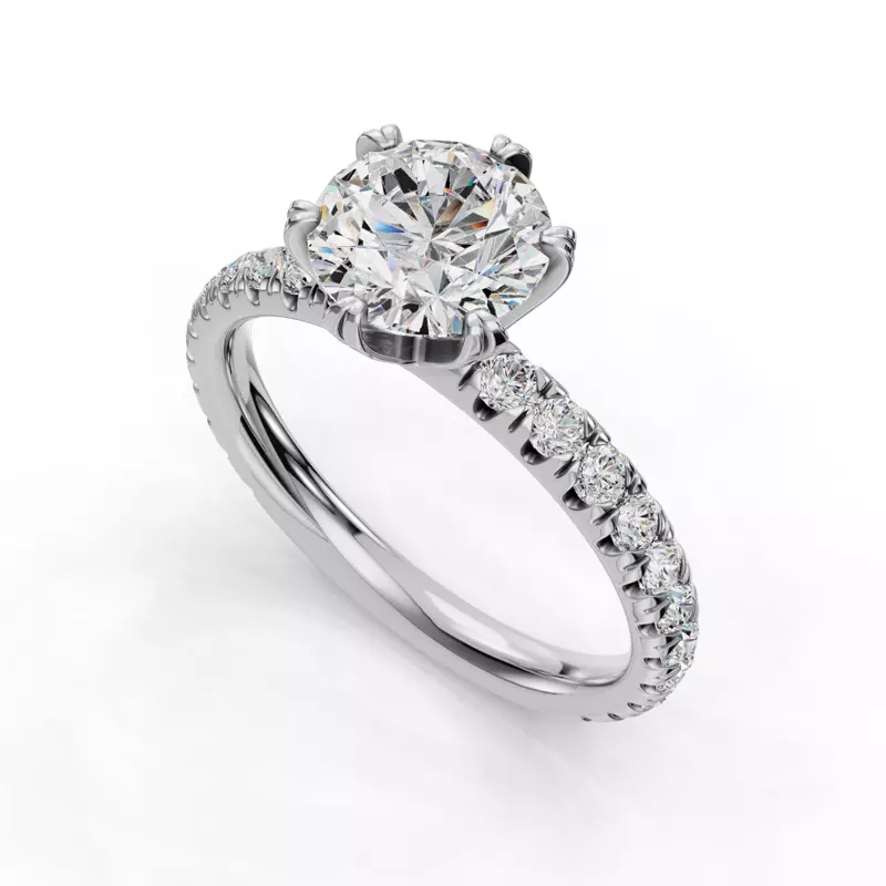 14K White Gold Bailey Engagement Ring