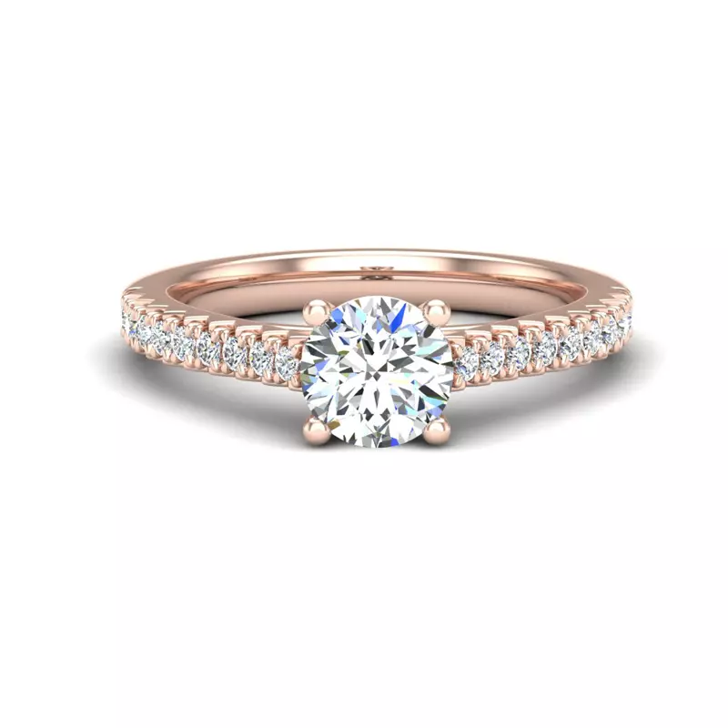 14K Rose Gold Magnolia Engagement Ring
