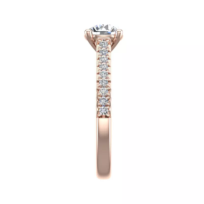 14K Rose Gold Magnolia Engagement Ring