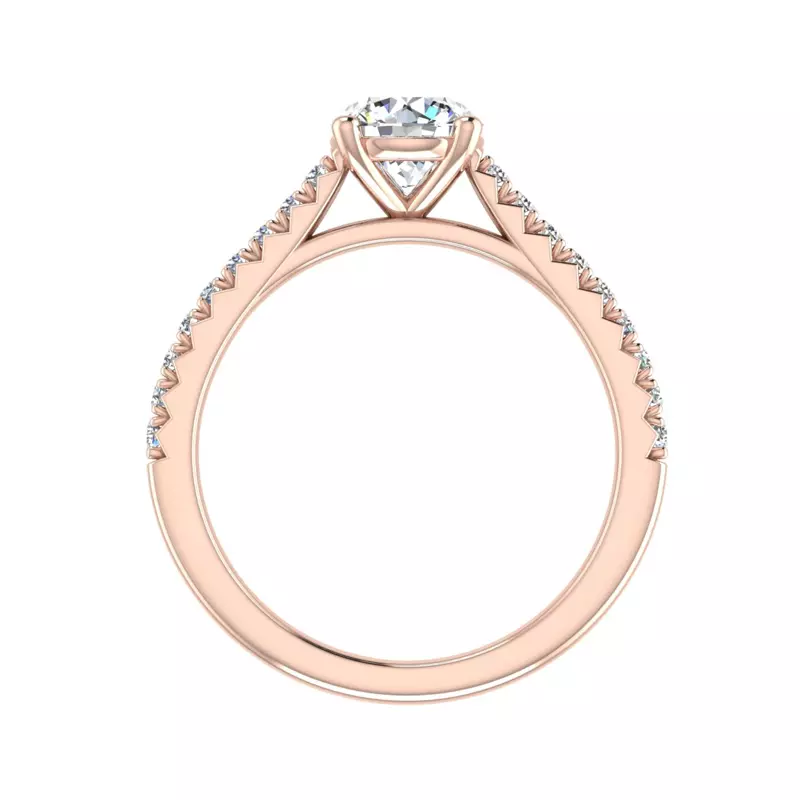 14K Rose Gold Magnolia Engagement Ring
