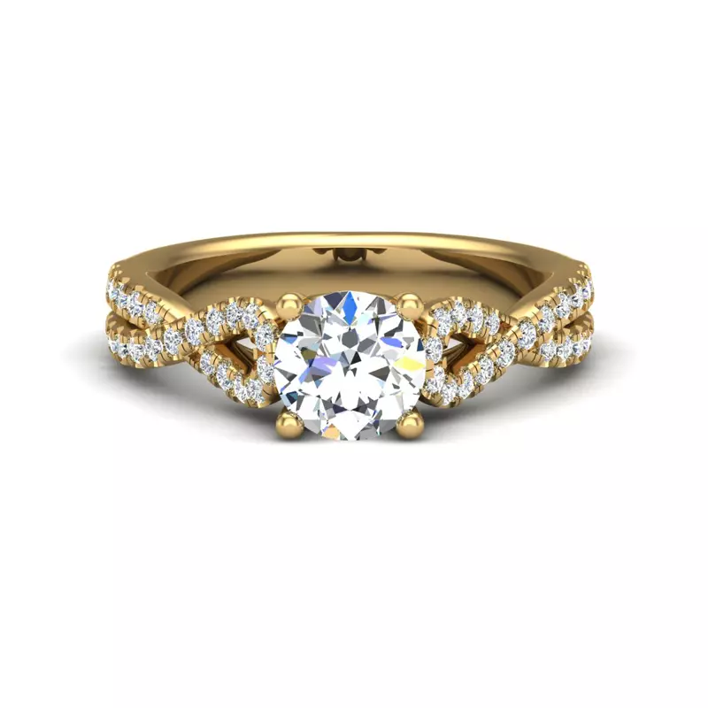 14K Yellow Gold June Engagement Ring
