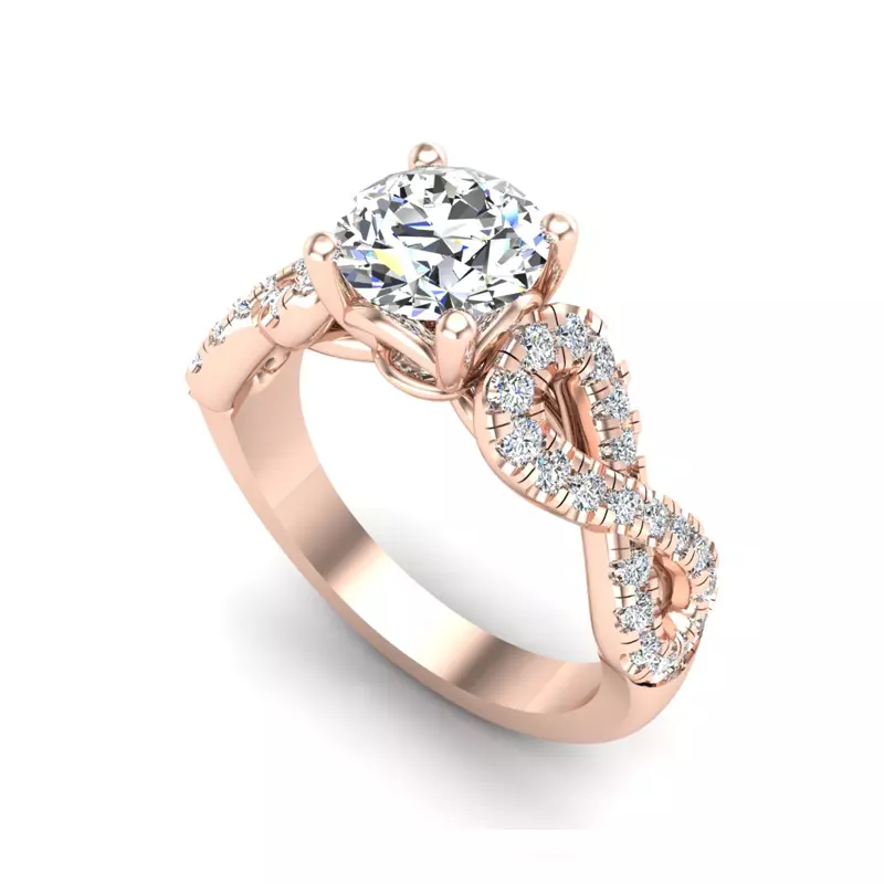 14K Rose Gold Sara Engagement Ring