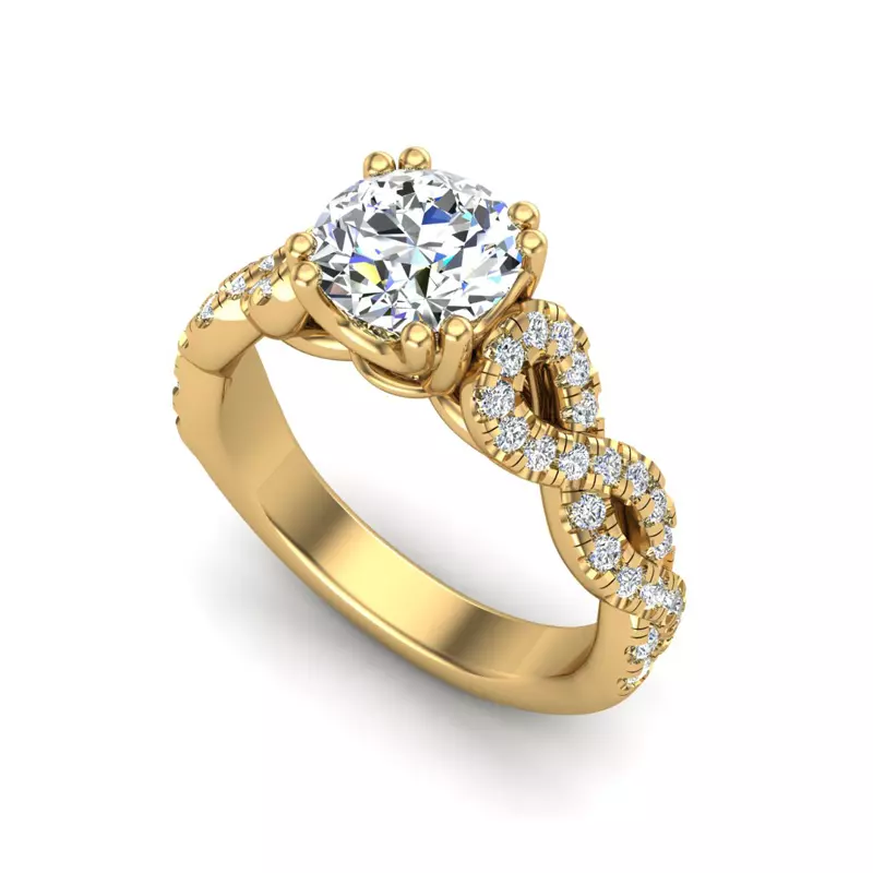 14K Yellow Gold Ada Engagement Ring
