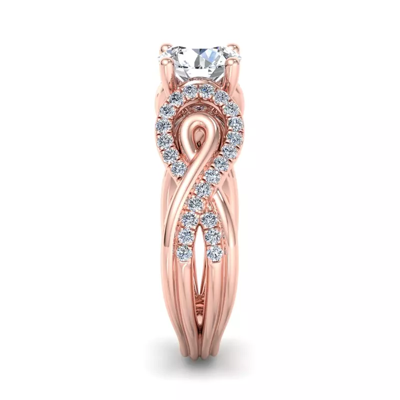 14K Rose Gold Kimberly Matching Band For Engagement Ring