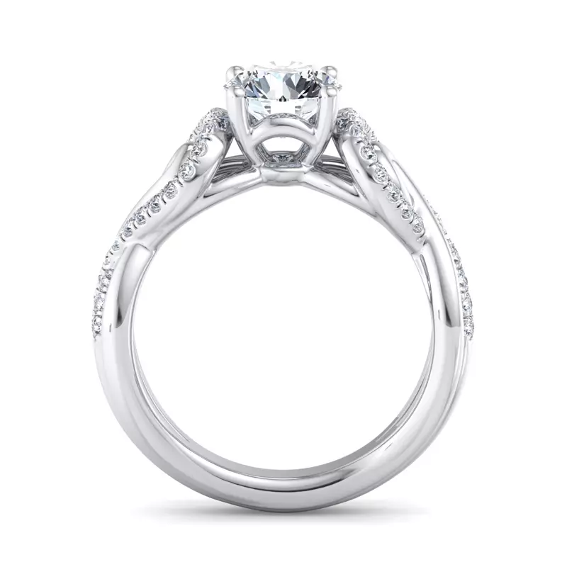 14K White Gold Kimberly Matching Band For Engagement Ring