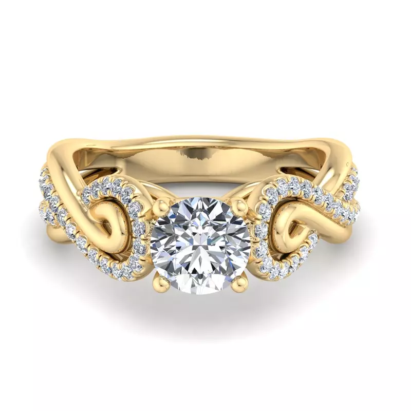18K Yellow Gold Kimberly Matching Band For Engagement Ring