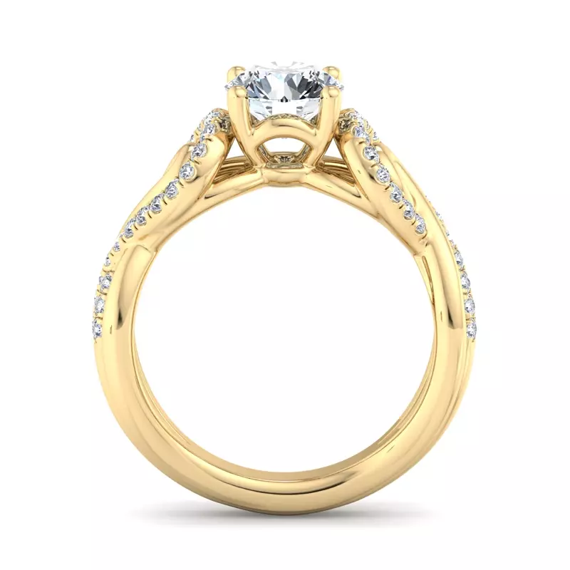 18K Yellow Gold Kimberly Matching Band For Engagement Ring