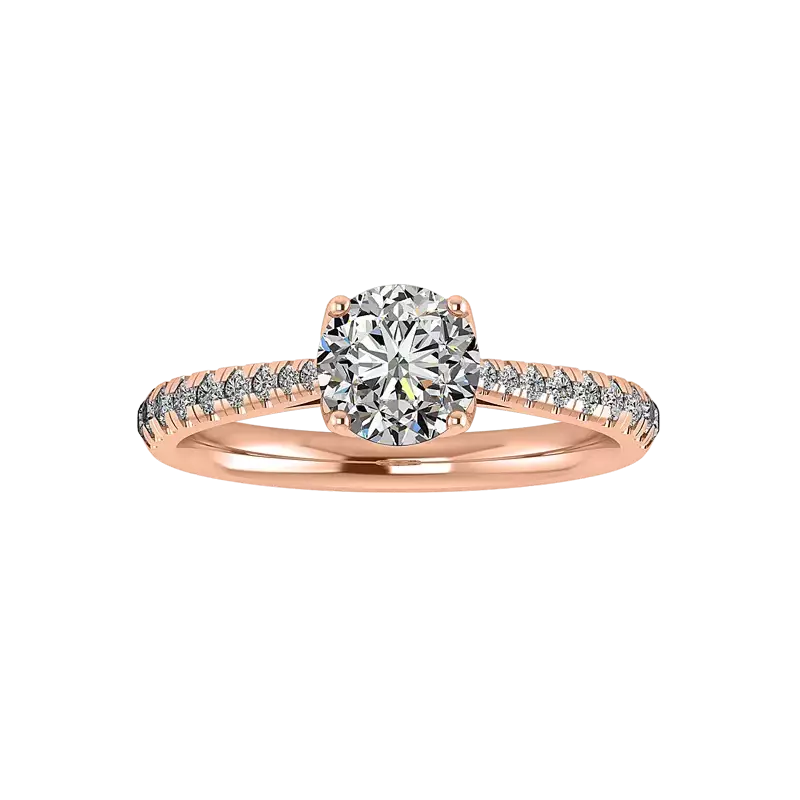 14K Rose Gold Aliyah Engagement Ring