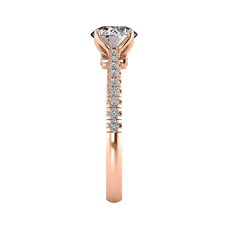 14K Rose Gold Aliyah Engagement Ring