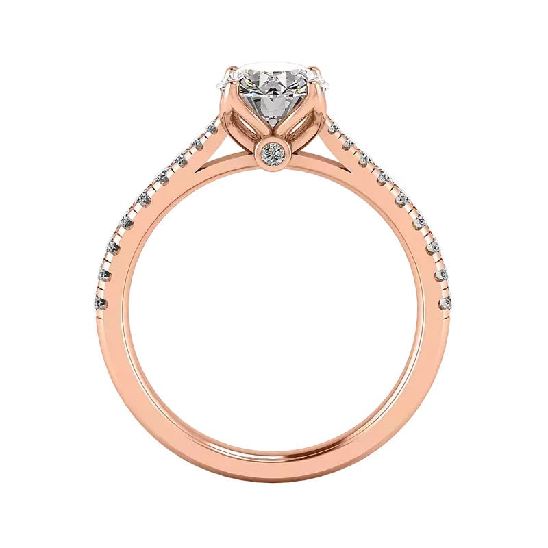 14K Rose Gold Aliyah Engagement Ring