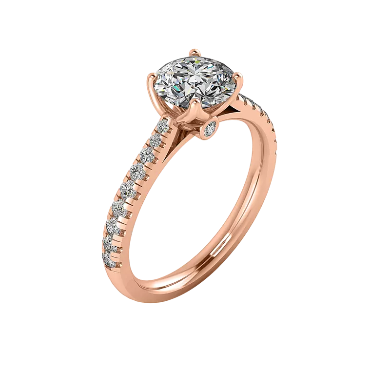 14K Rose Gold Aliyah Engagement Ring