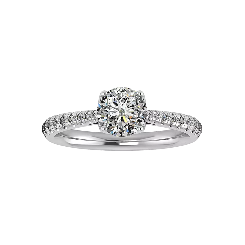 14K White Gold Aliyah Engagement Ring