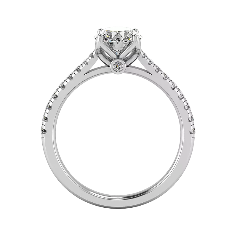 14K White Gold Aliyah Engagement Ring