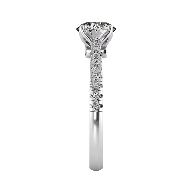 18K White Gold Aliyah Engagement Ring