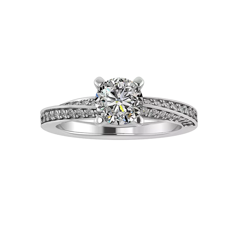 14K White Gold Journee Engagement Ring
