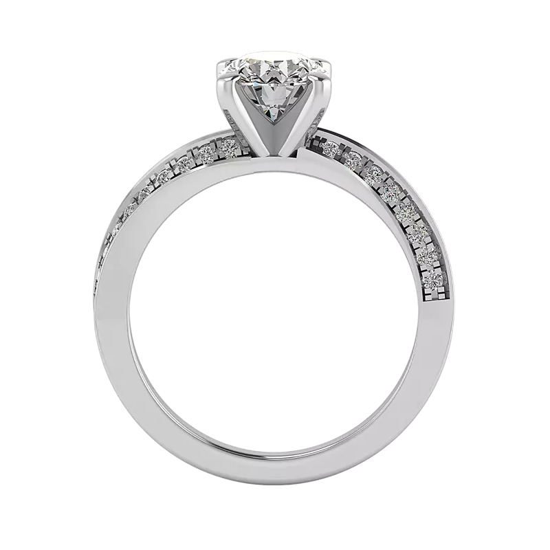 14K White Gold Journee Engagement Ring