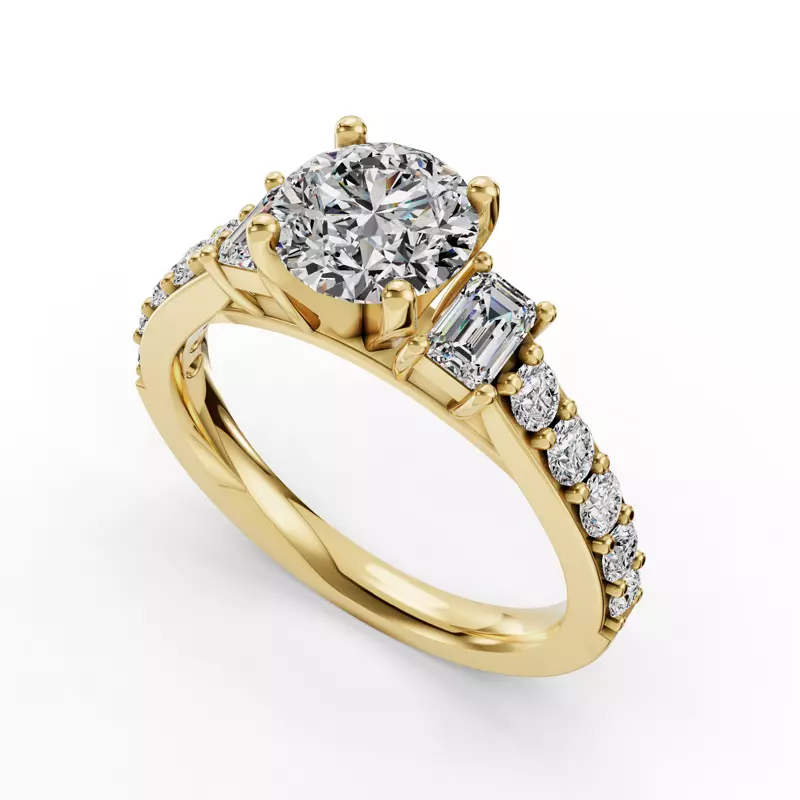 14K Yellow Gold Leila Engagement Ring