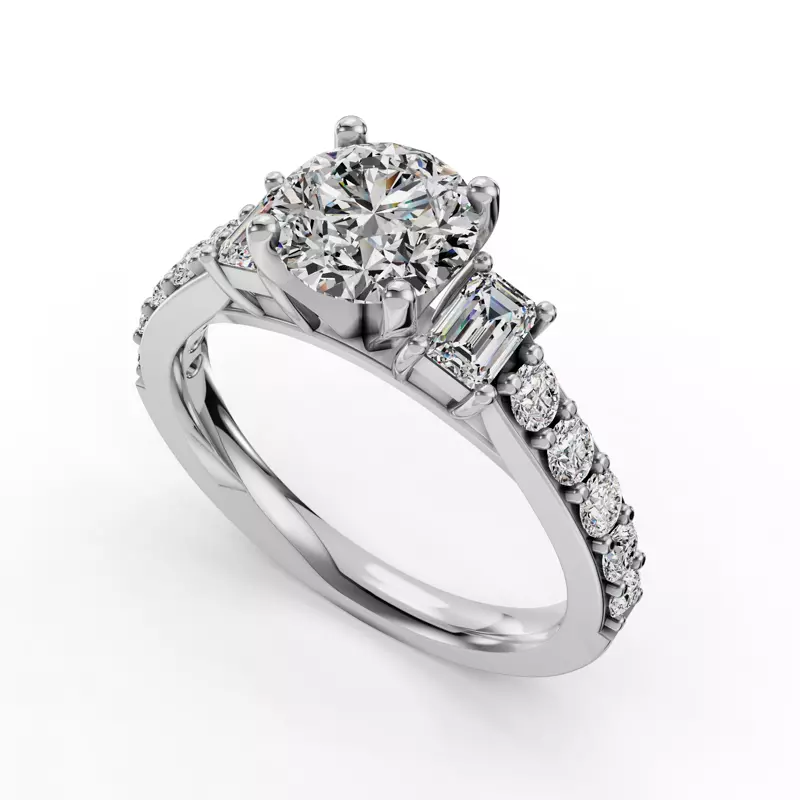 Platinum Leila Engagement Ring