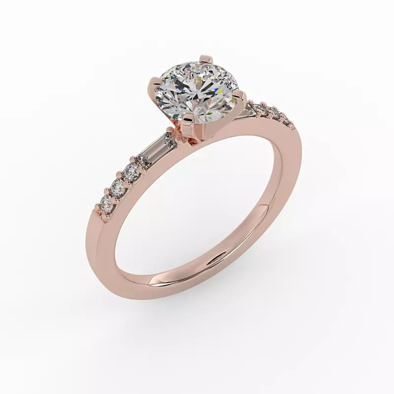 14K Rose Gold Marley Engagement Ring