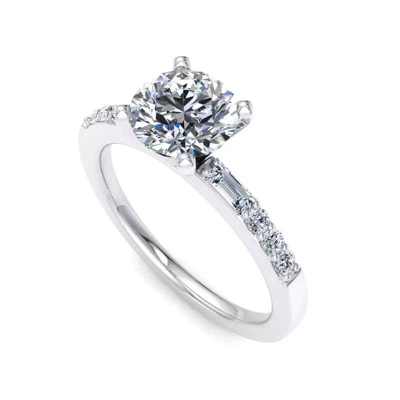 14K White Gold Marley Engagement Ring