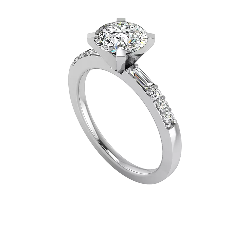 14K White Gold Marley Engagement Ring
