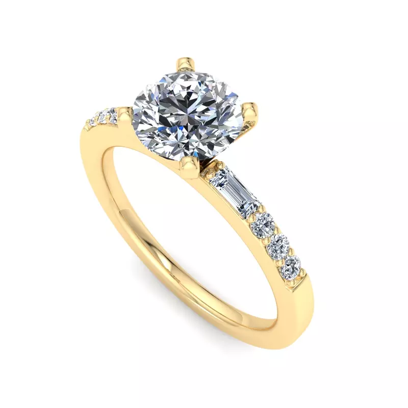 18K Yellow Gold Marley Engagement Ring