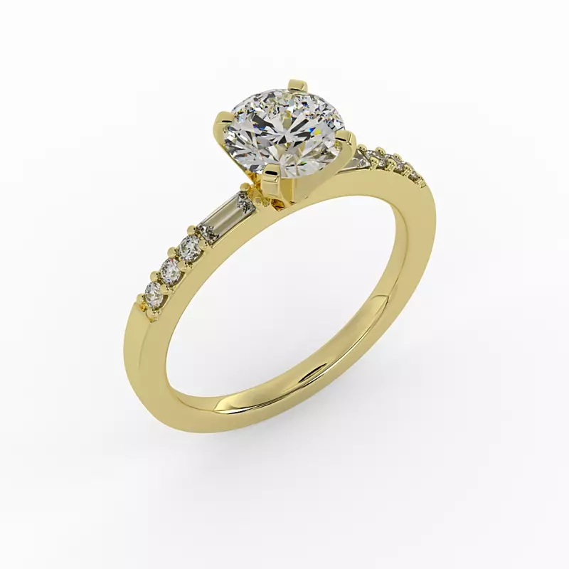 18K Yellow Gold Marley Engagement Ring