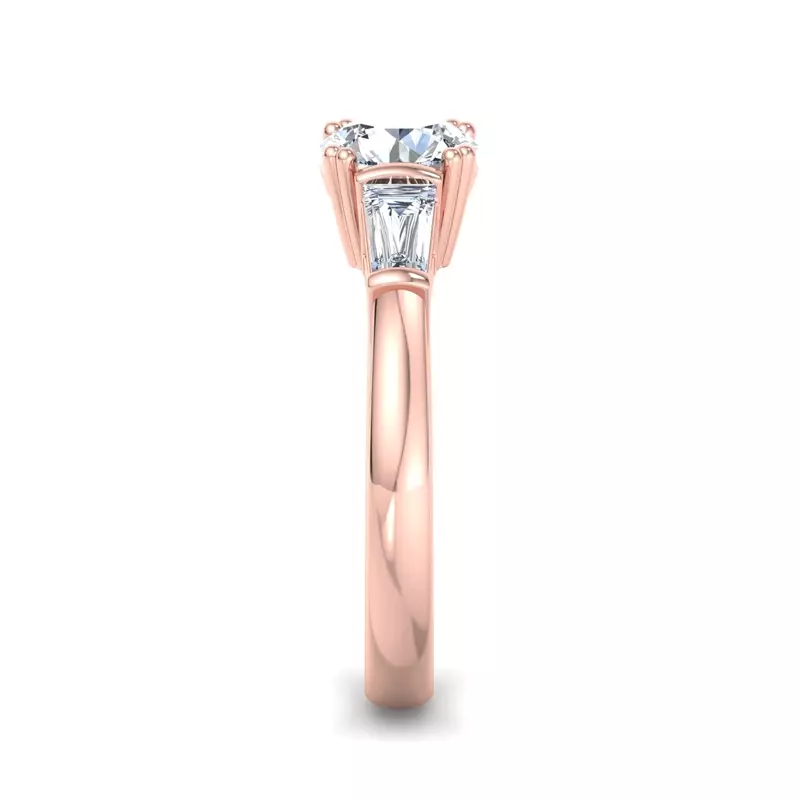 14K Rose Gold Halle Tapered Baguette