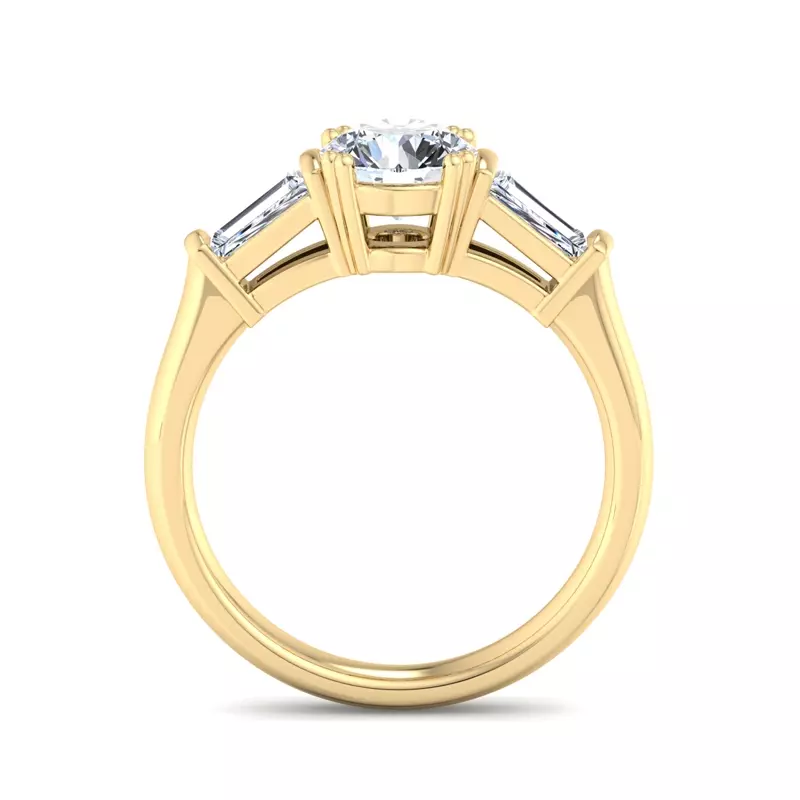 14K Yellow Gold Halle Tapered Baguette