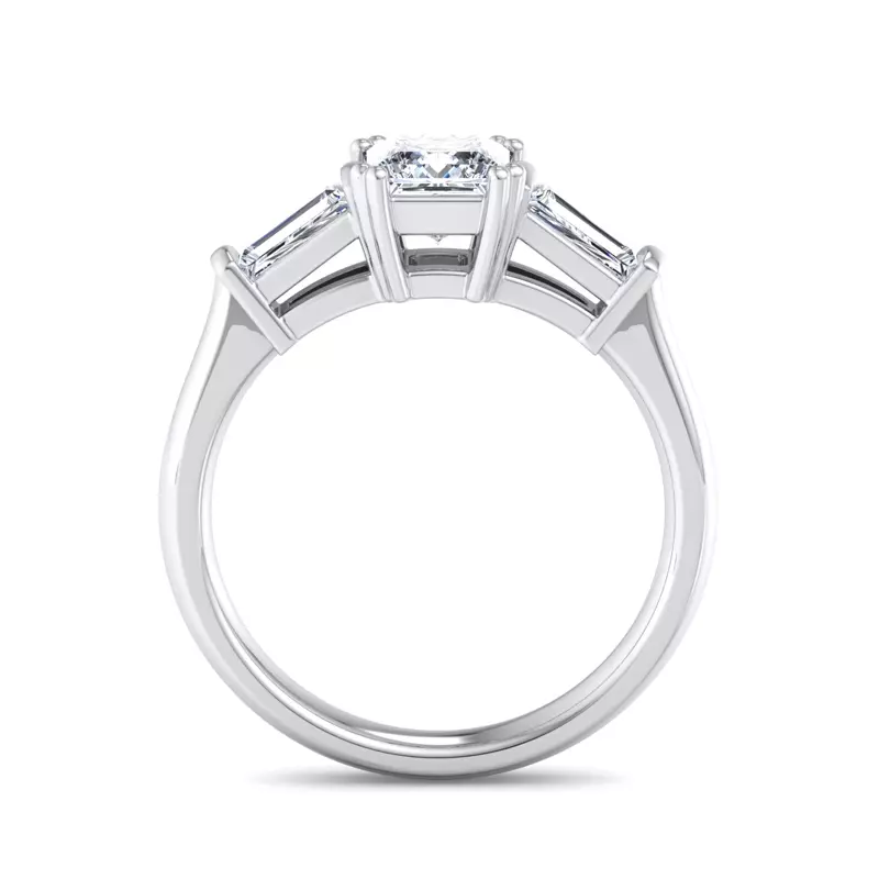 Platinum Halle Tapered Baguette Engagement Ring