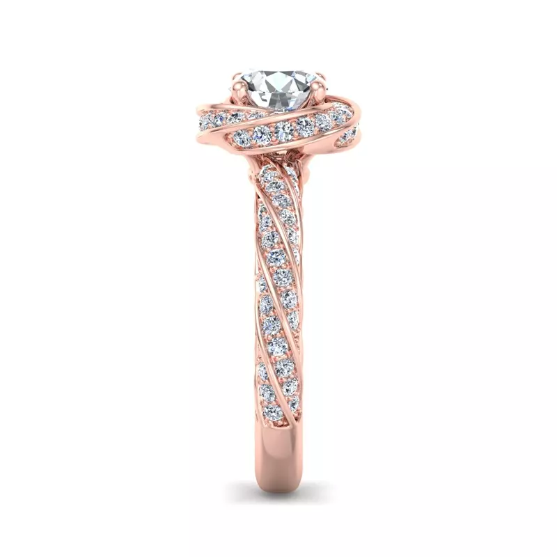 14K Rose Gold Rosa Engagement Ring