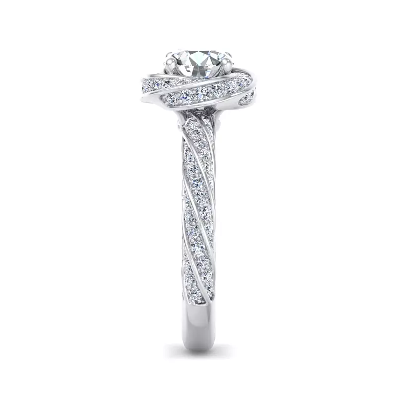 18K White Gold Rosa Engagement Ring