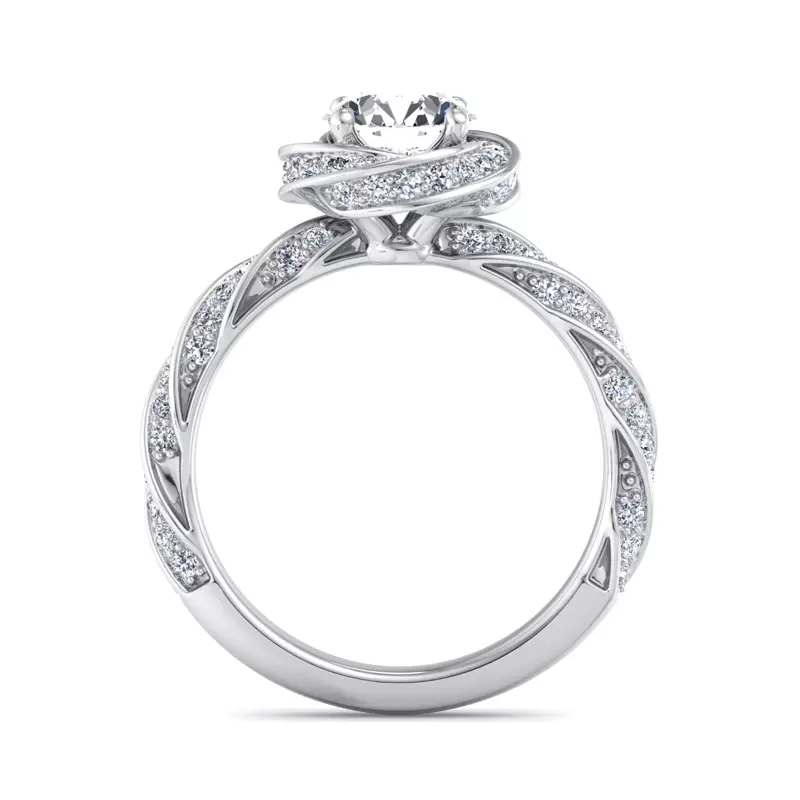 18K White Gold Rosa Engagement Ring