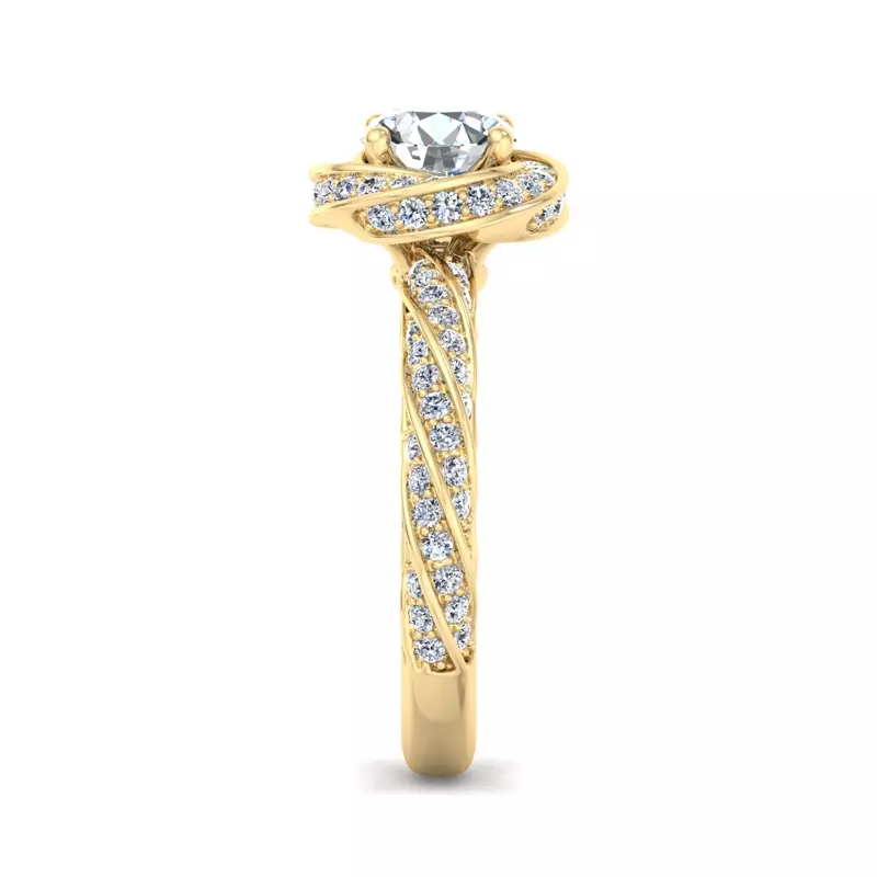18K Yellow Gold Rosa Engagement Ring
