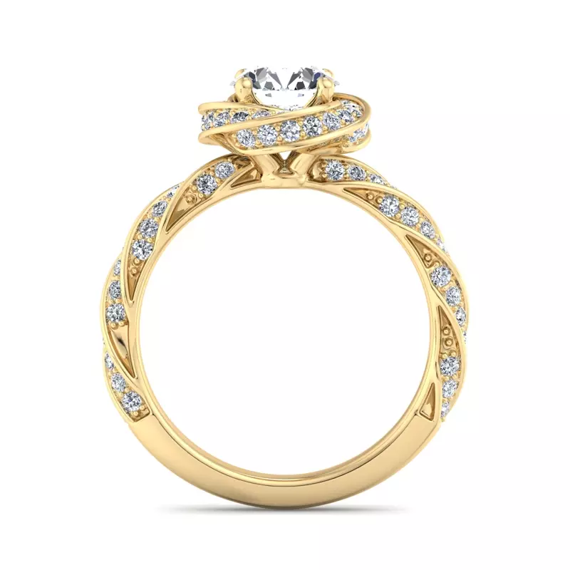 18K Yellow Gold Rosa Engagement Ring