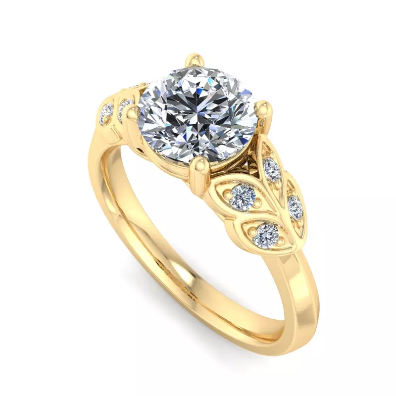 14K Yellow Gold Amy Engagement Ring