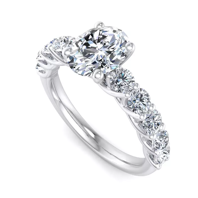 14K White Gold Annabelle Engagement Ring
