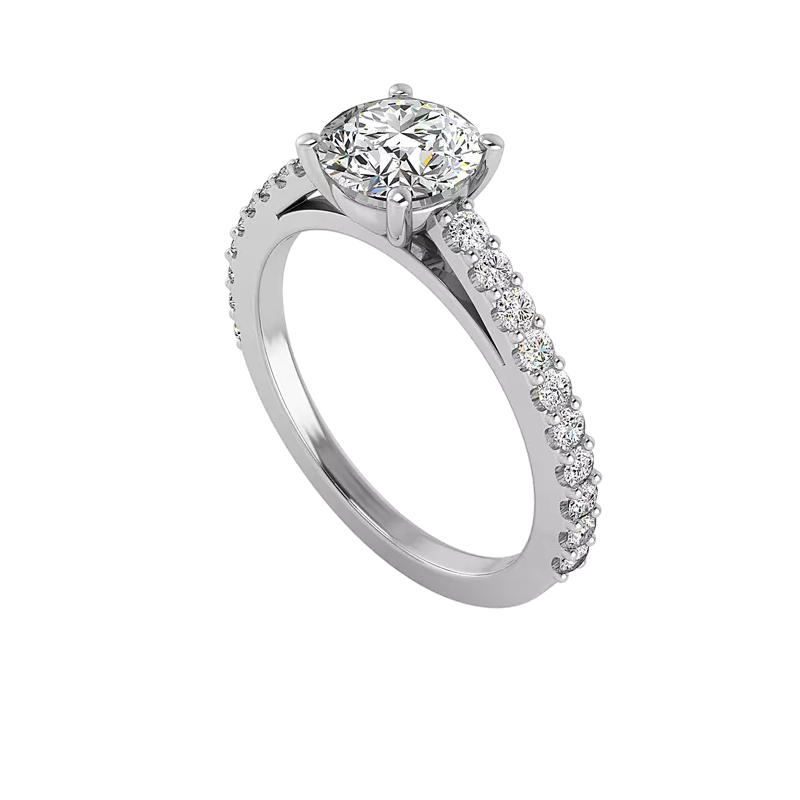 18K White Gold Sage Engagement Ring