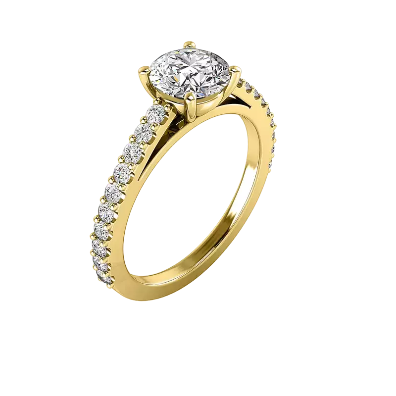 18K Yellow Gold Sage Engagement Ring