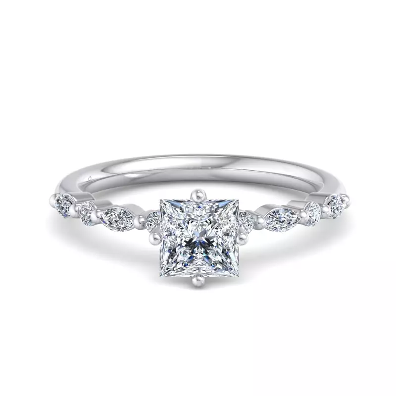 14K White Gold Laila Engagement Ring