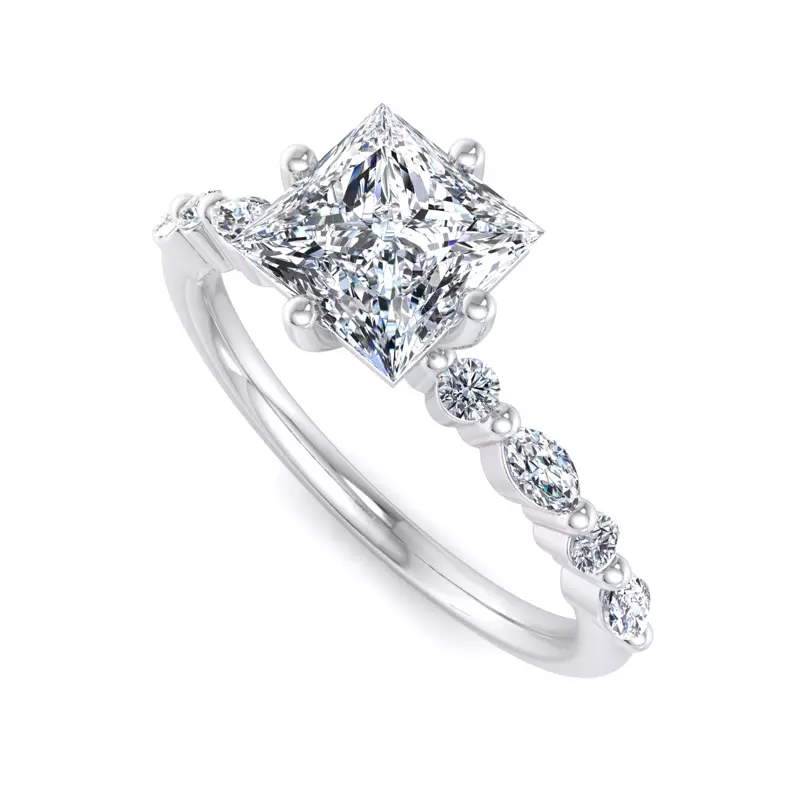 14K White Gold Laila Engagement Ring