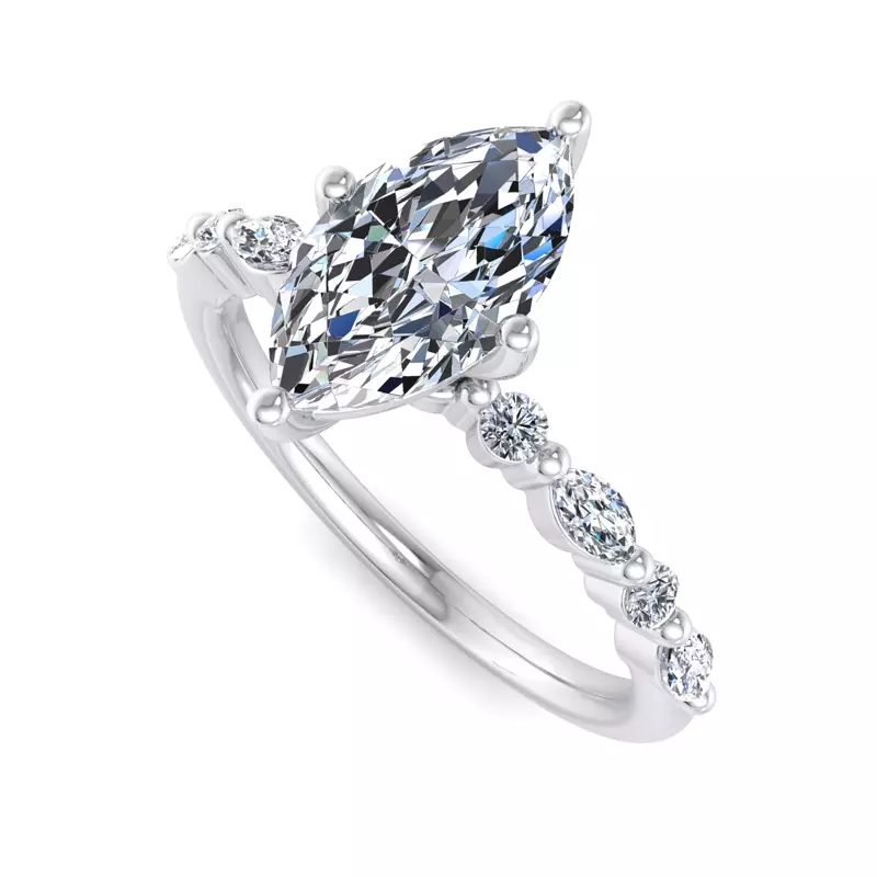 14K White Gold Laila Engagement Ring