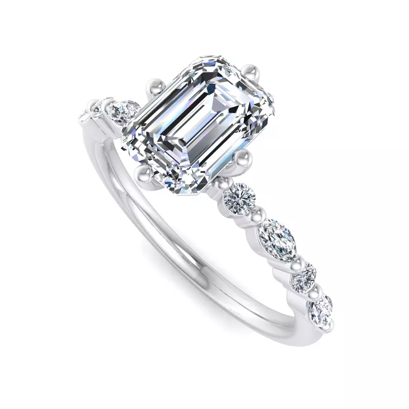 14K White Gold Laila Engagement Ring