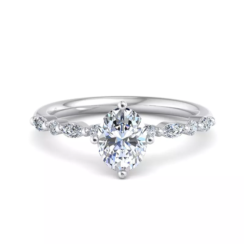 14K White Gold Laila Engagement Ring