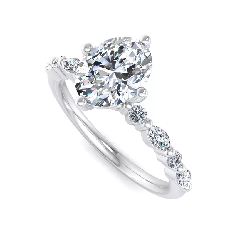 14K White Gold Laila Engagement Ring