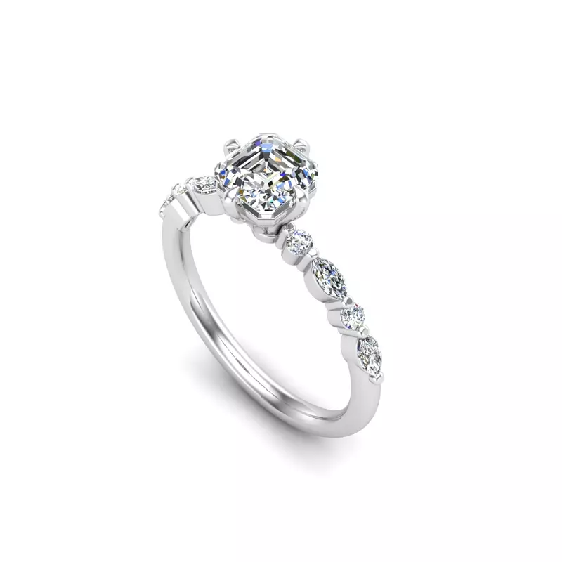 14K White Gold Laila Engagement Ring