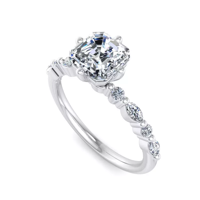 14K White Gold Laila Engagement Ring