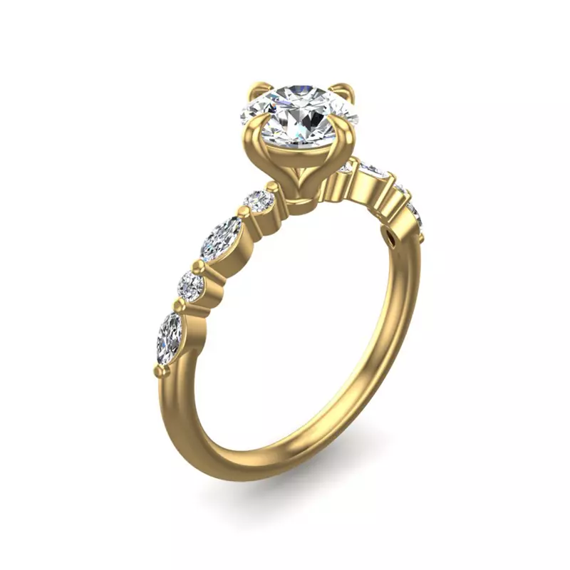 14K Yellow Gold Laila Engagement Ring