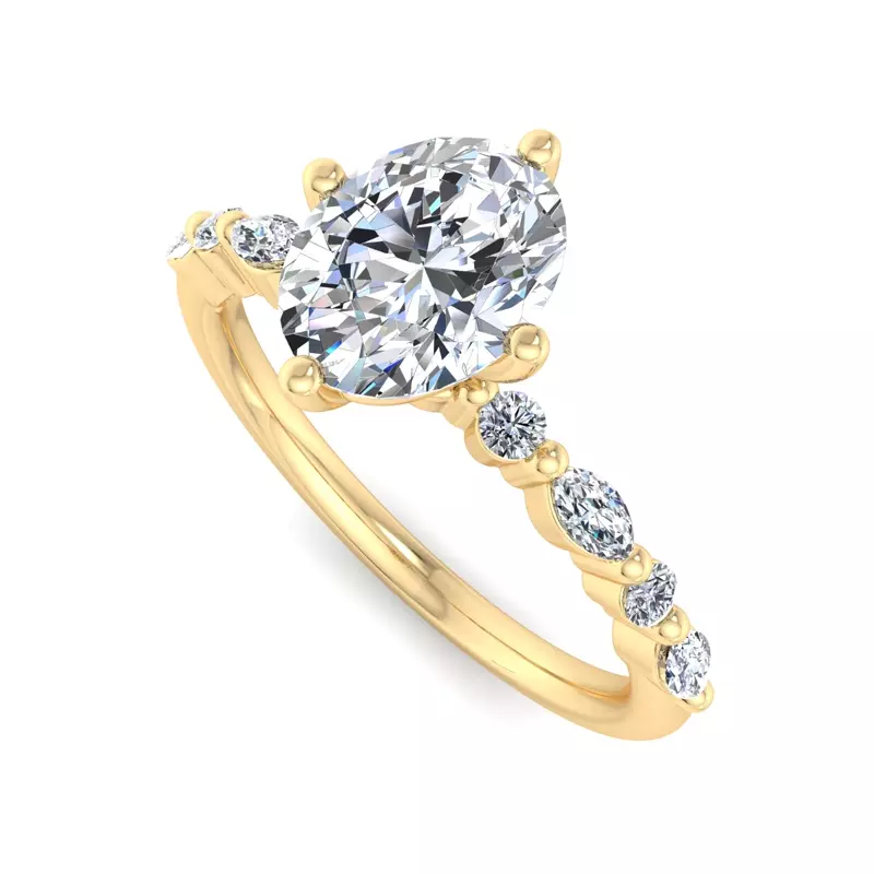 14K Yellow Gold Laila Engagement Ring